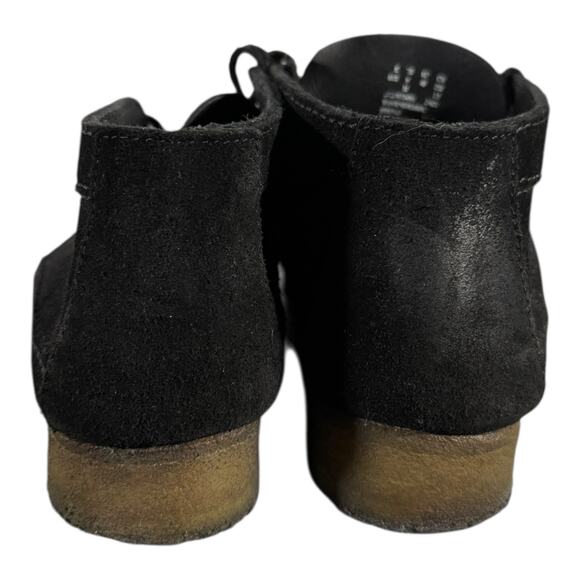 Clarks Originals Wallabee Boot Men’s 9 Black Suede Leather Crepe Sole Moccasin - Picture 5 of 8